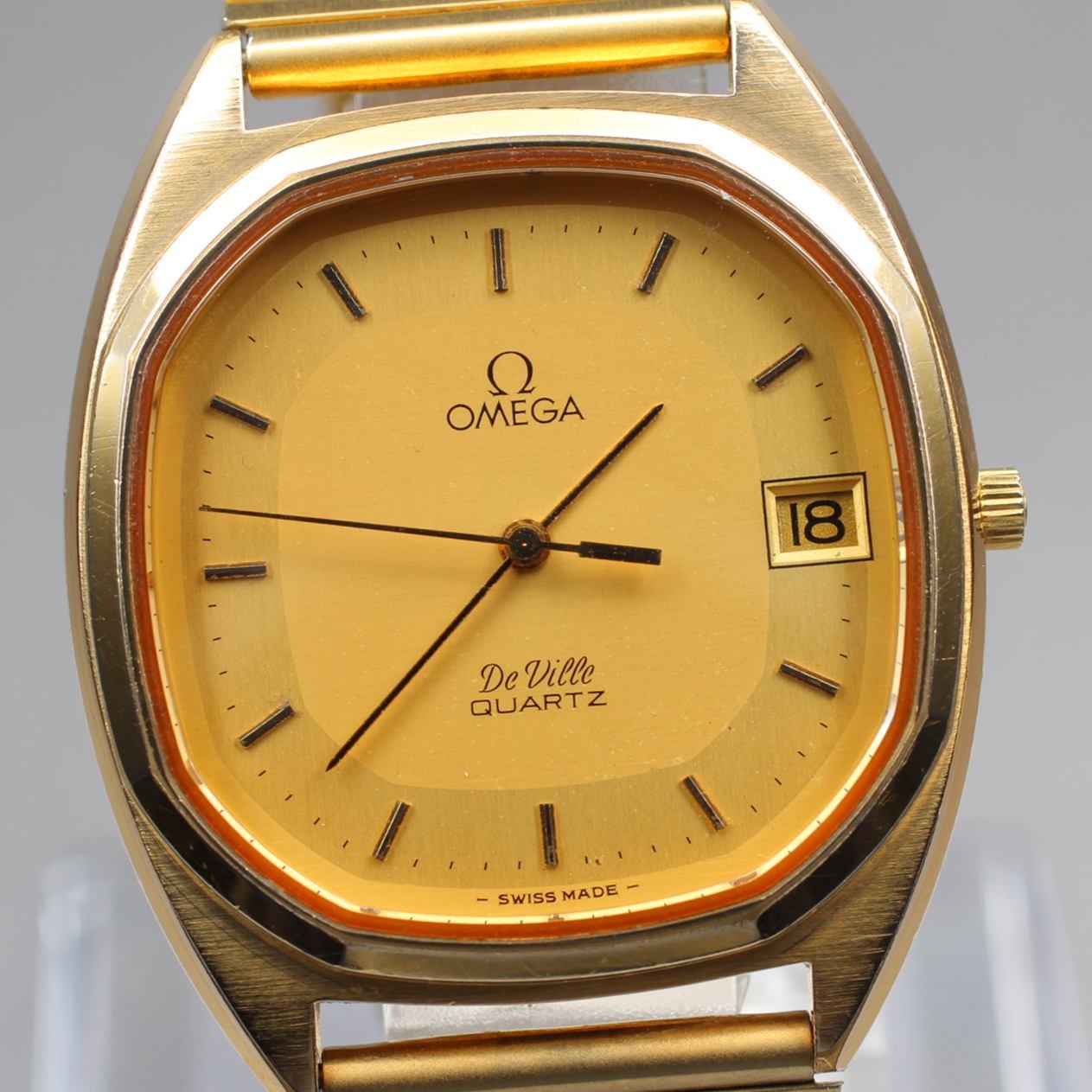 Pile neuve ◆Vintage N COMME NEUVE◆ Montre homme OMEGA DeVille quartz cal.1332...