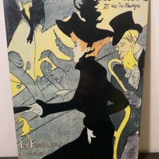 Henri de TOULOUSE-LAUTREC : Divan Japonais 1927, Plaque publicitaire métallique