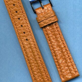 Bracelet De Montre En Cuir BISON GRAIN 18Mm 20Mm Boucle Omega En Acier Ou Or