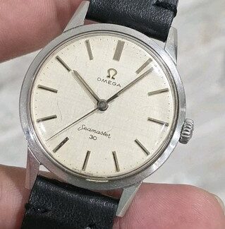 Vintage Omega Seamaster 30 Cal 286 Ref 135.003 62 Men's 35mm Linen Dial Watch