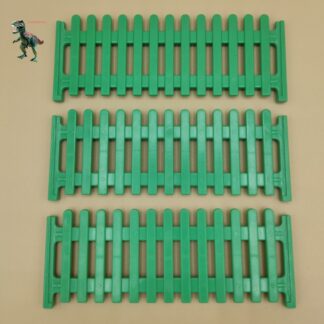 X3 Playmobil clôture verte - clôture ferme - clôture de jardin - clôture maison