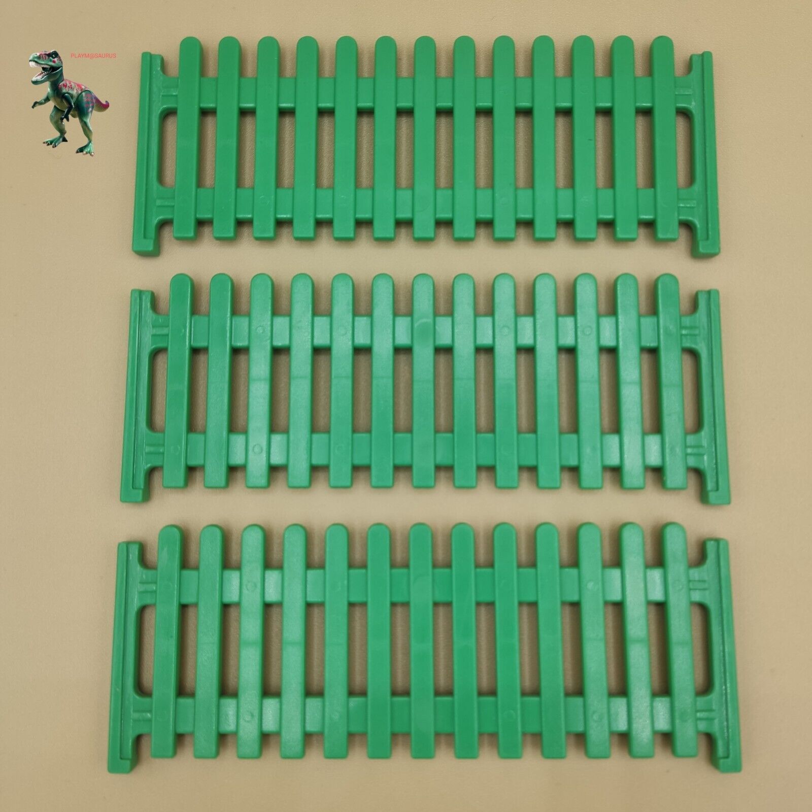 X3 Playmobil clôture verte - clôture ferme - clôture de jardin - clôture maison