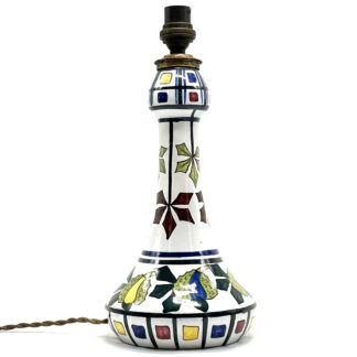 PIED DE LAMPE Céramique JULES VERLINGUE Boulogne Desvres, Art Deco 1930 delcourt