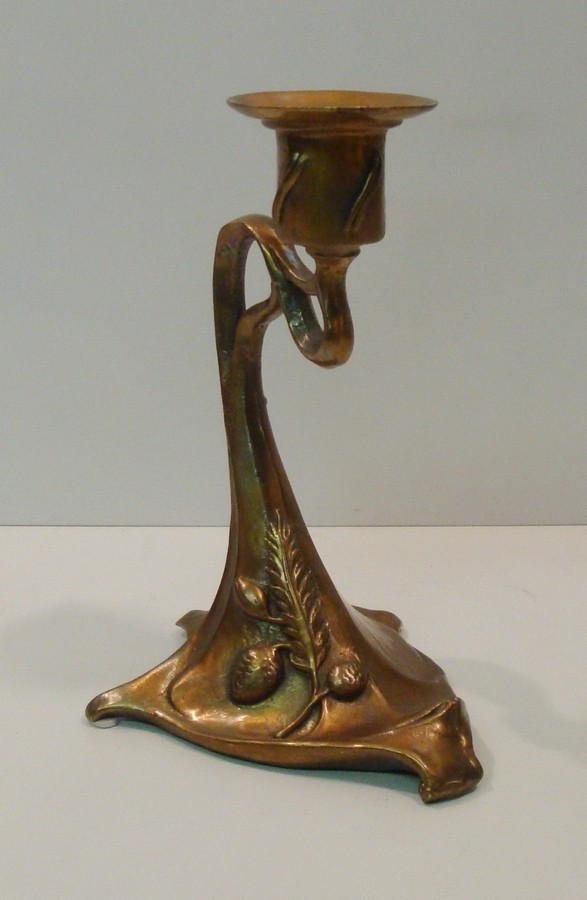 Bougeoir Style Art Deco Style Art Nouveau Bronze massif