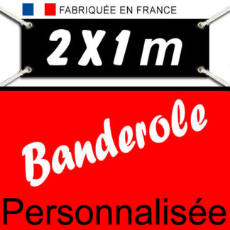 Creation&Impression BANDEROLE KAKEMONO Banderolle Bâche publicitaire 2 x 1 mètre