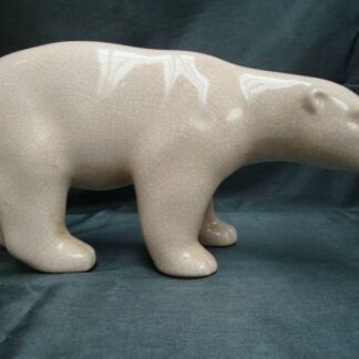 Statue Figurine Ours Animalier Style Art Deco Style Art Nouveau Porcelaine