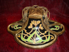 Encrier Fleur Iris Style Art Deco Style Art Nouveau Porcelaine Ceramique