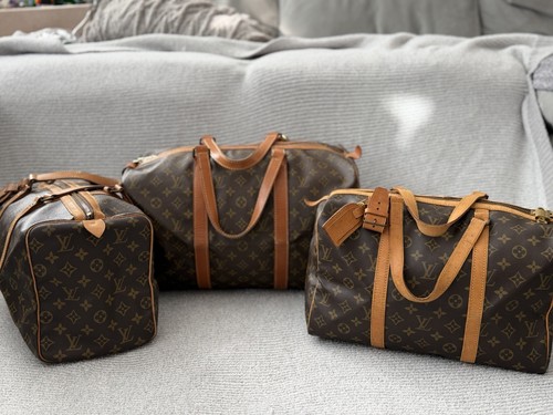 *VINTAGE* LOUIS VUITTON, Monogram Sac Souple Set Of 3! 35 & 45 Travel Duffles