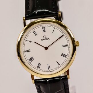 **NEAR MINT** Vintage 1980s OMEGA De Ville Cal.1378 Quartz White Roman 32mm Mens