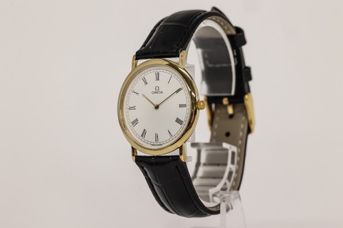 **NEAR MINT** Vintage 1980s OMEGA De Ville Cal.1378 Quartz White Roman 32mm Mens