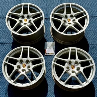 4 OEM 19" Porsche 987/997 Carrera S II Wheels (REFINISHED Silver) + caps + TPMS