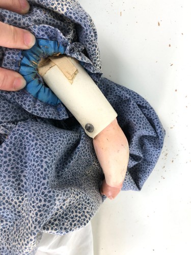 Antique Simon Halbig SH 1070 22" Leather Body Doll – Image 7