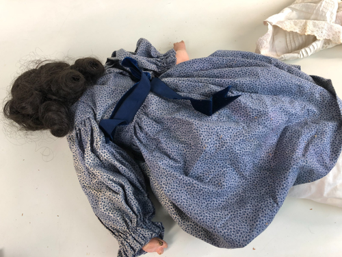 Antique Simon Halbig SH 1070 22" Leather Body Doll – Image 10