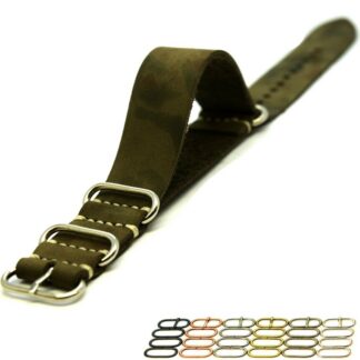 Bracelet montre en cuir, Zulu militaire strap,18/20/22/24/26 military watch Band