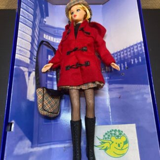 Barbie Doll BURBERRY BLUE LABEL Figure limited Edition Red coat plush Toy Doll