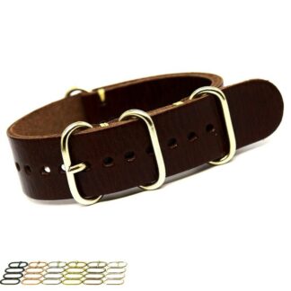 Bracelet montre en cuir, Zulu militaire strap,18/20/22/24 mm watch Band