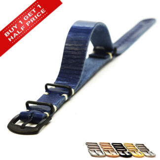 Bracelet montre en cuir,Zulu militaire strap,adapté la main Rolex,18/20/22/24 mm