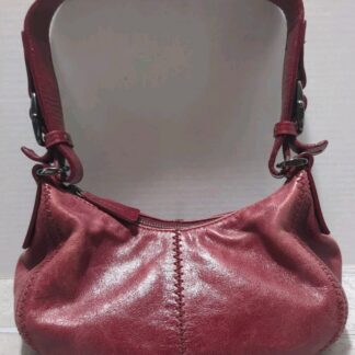 Francesco Biasia Red Genuine Leather Small Shoulder Bag Purse