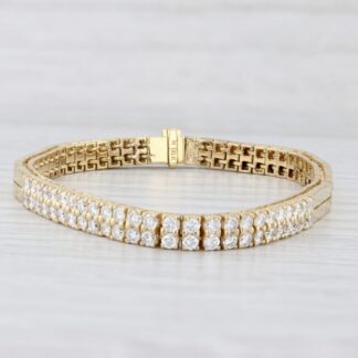 Bracelet Chaîne Omega En Diamant De 2CTW En Or Jaune 18K 6,5" 5mm