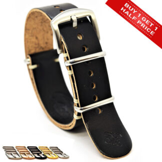 Bracelet montre en cuir militaire strap 18/20/22/24 mm Fait main watch Band