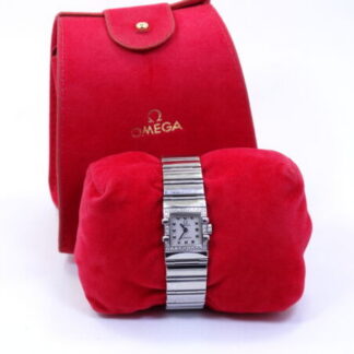 OMEGA CONSTELLATION DIAMOND Bezel Steel 20mm QUADRA MINI Quartz Watch 1537.71.00