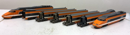 Jouef #2326 and 4016 SNC TGV Sud-Est 7-cars set (HO scale 1/87 16.5mm)