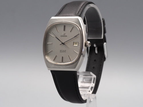 *Near Mint* OMEGA De Ville Cal.1342 Quartz Silver Date Mens Vintage Watch Japan – Image 4