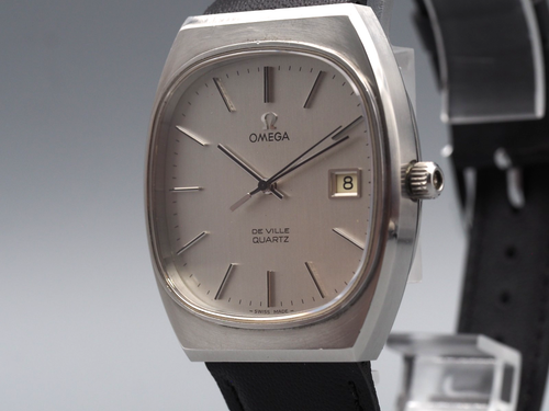 *Near Mint* OMEGA De Ville Cal.1342 Quartz Silver Date Mens Vintage Watch Japan – Image 5