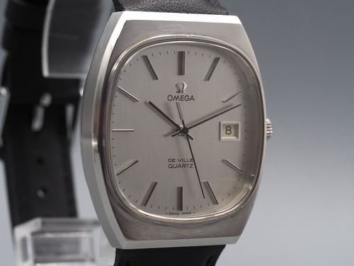 *Near Mint* OMEGA De Ville Cal.1342 Quartz Silver Date Mens Vintage Watch Japan – Image 6