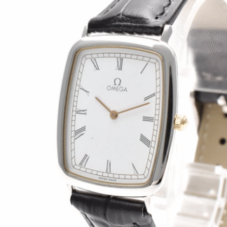 Vintage 1988 [Near Mint] OMEGA De Ville Cal.1378 195.0076 Square Roman Men Watch