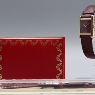 * Comme neuf * Boîtier Vintage Cartier Must De Tank Vermeil Rouge Remontage...