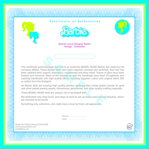 Barbie Mattel ODEL MUSE . THOMAS BURBERRY II Design . OOAK Collector Boxed NEW – Image 3