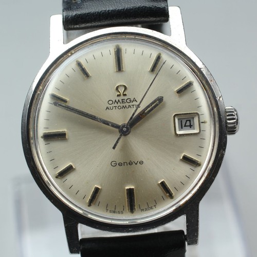Vintage 1969 OMEGA Geneve Cal.565 Silver Dial Date 35mm Men's Automatic Watch