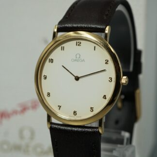 *N MINT* Vintage 1986 OMEGA De Ville Cal.1378 Quartz White Dial 32mm Mens Watch