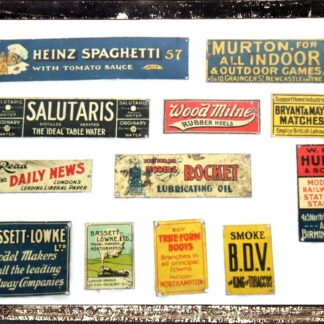 AC4207A: Vintage 0/1 Échelle Bassett Lowke Plaques Publicitaires Multilisting