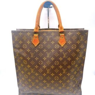 Louis Vuitton Sac Plat Business Handbag Canvas Brown Monogram Vintage MBc0969
