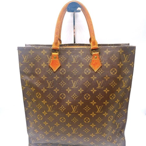 Louis Vuitton Sac Plat Business Handbag Canvas Brown Monogram Vintage MBc0969