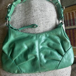 Francesco Biasia Emerald Green Leather Handbag