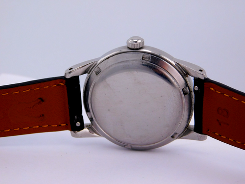 VINTAGE OMEGA BUMPER CAL .351 PATINA DIAL MENS WRISTWATCH SERVICED C. 1950