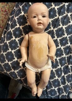 RARE Antique Kestner Bisque Baby Doll Ges Gesch 1070 Germany c.1914 Open Mouth