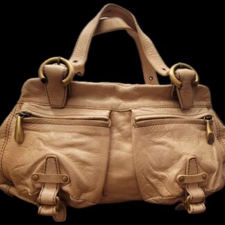 Francesco Biasia Tan Leather Handbag Purse Shoulder Bag