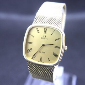 Omega Deville Watch Men's 30mm Square Manual Vintage Gold Swiss Made