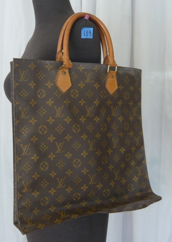 Vintage Authentic Louis Vuitton Sac Plat Tote bag 14 X 3.5" X 14.5" #659