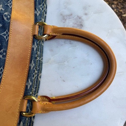 Louis Vuitton Vintage Y2K Monogram Denim Sac Plat Tote