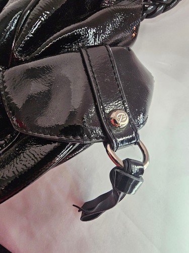 Francesco Biasia Women Black Leather Shoulder Bag Made In Italy – Image 3