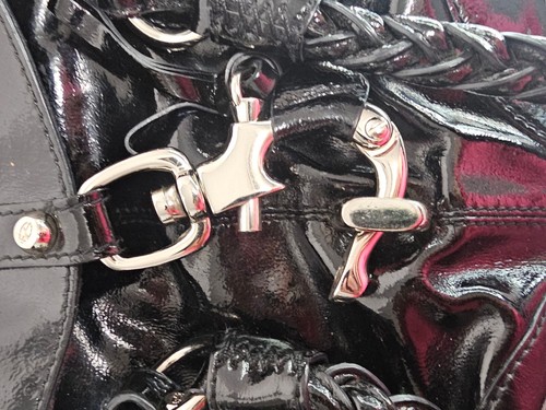 Francesco Biasia Women Black Leather Shoulder Bag Made In Italy – Image 14