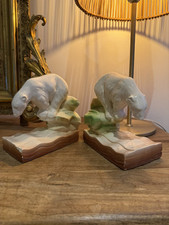 Paire De Serre Livres & Ours & Art Déco