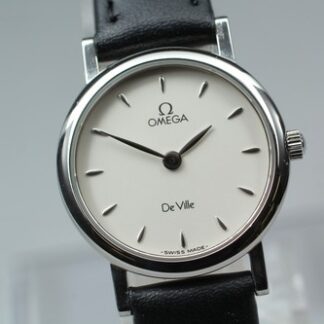 Vintage Omega De Ville Ref.595.1111 Quartz Silver Dial Women's Watch [Near Mint]