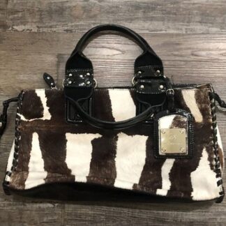 Francesco Biasia Animal Print Leather Handbag Purse