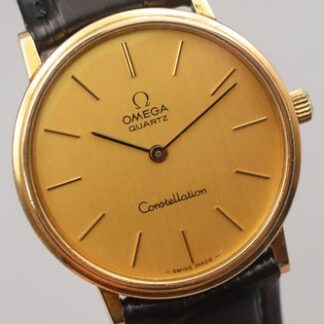 *Exc+5* OMEGA Constellation Cal.1330 Quartz Gold Dial Mens Vintage Watch Japan